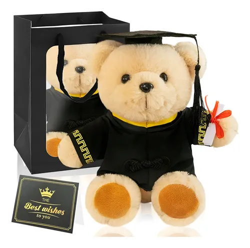 Peluche de oso graduado con bolsa y tarjeta
