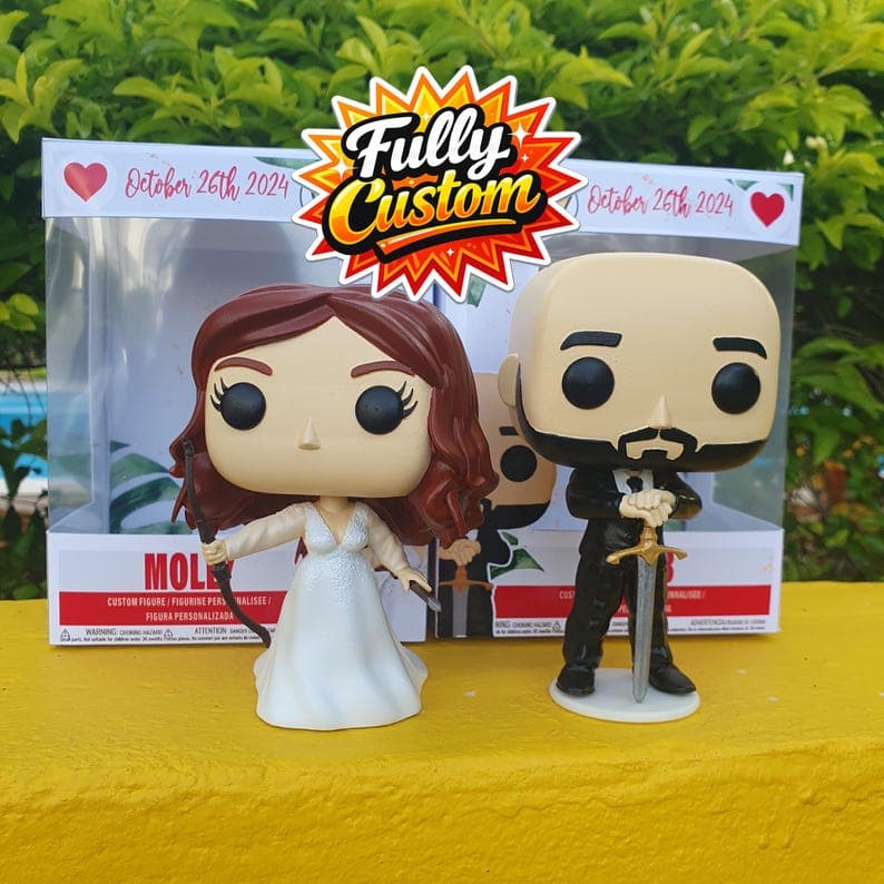 Figuras de novios personalizadas para pastel de boda