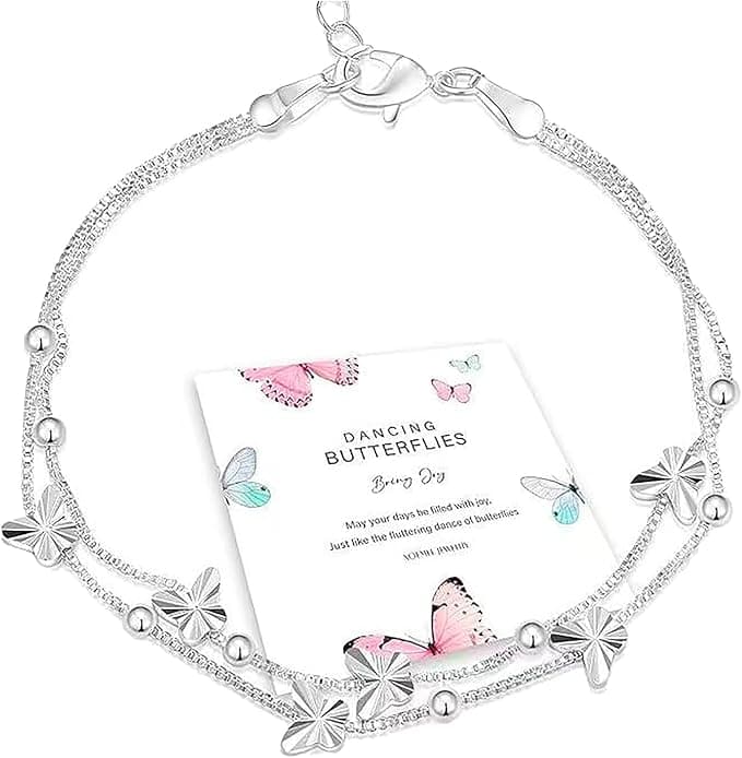 Brazalete de mariposas de plata 925