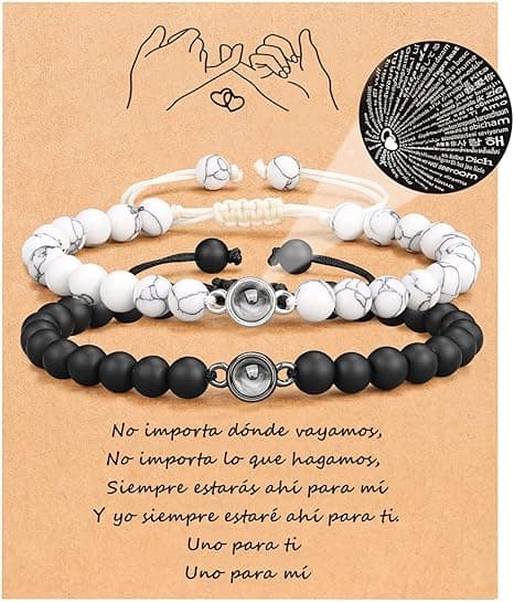Pulseras de pareja con mensaje oculto