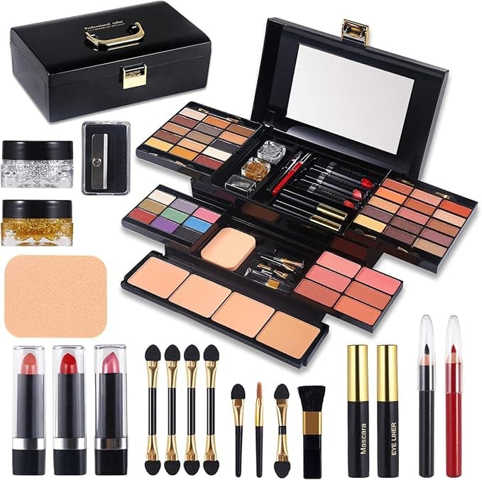 Kit de maquillaje Miss Rose con estuche profesional